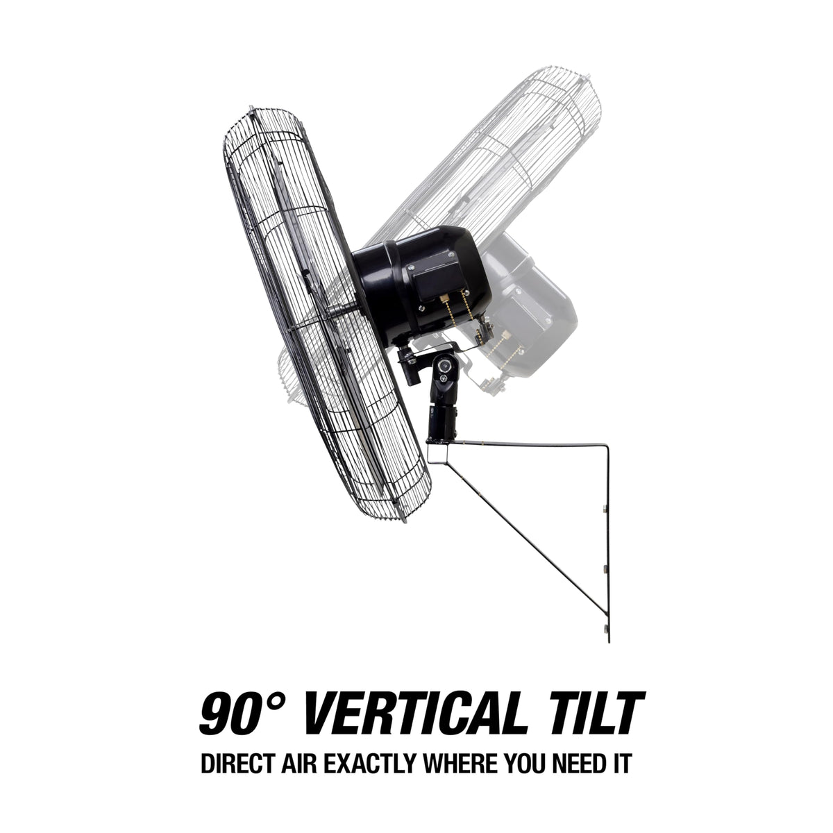 30 Inch Oscillating Wall Mount Fan 7500CFM Industrial Construction