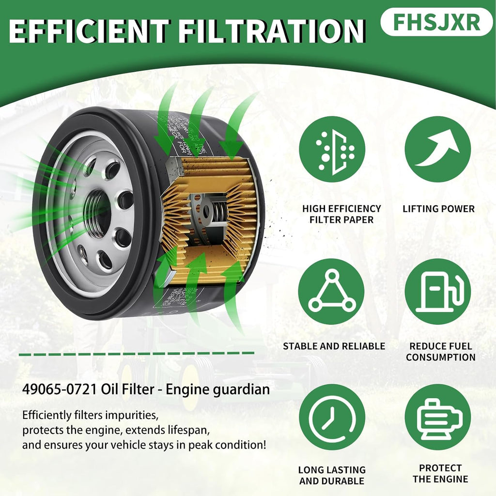 49065-0721 Oil Filter 49065-7007 for Kawasaki FR FX FS Engine, 2PCS