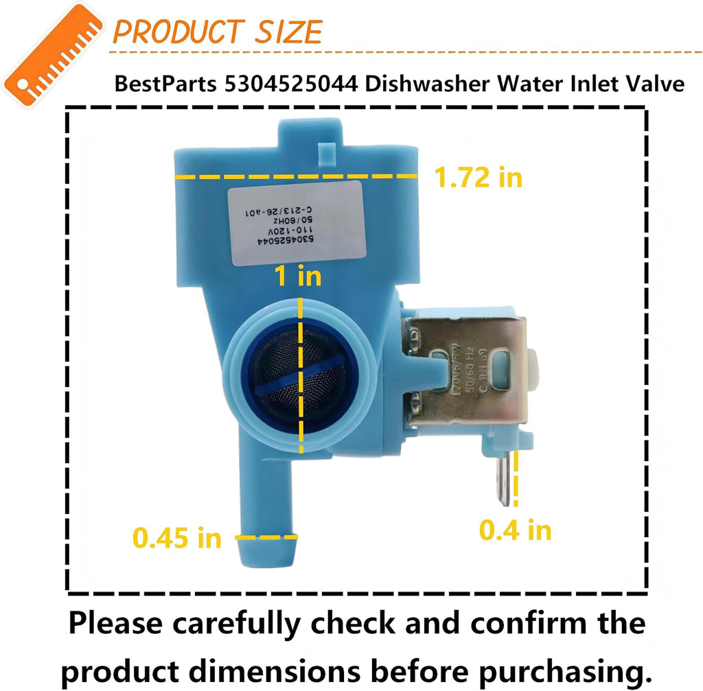 BestParts 5304525044 Dishwasher Water Inlet Valve