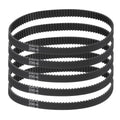 MECCANIXITY 200mm GT-2 Timing Belt 6mm Width 2mm Pitch Black 5pcs