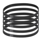 MECCANIXITY 200mm GT-2 Timing Belt 6mm Width 2mm Pitch Black 5pcs