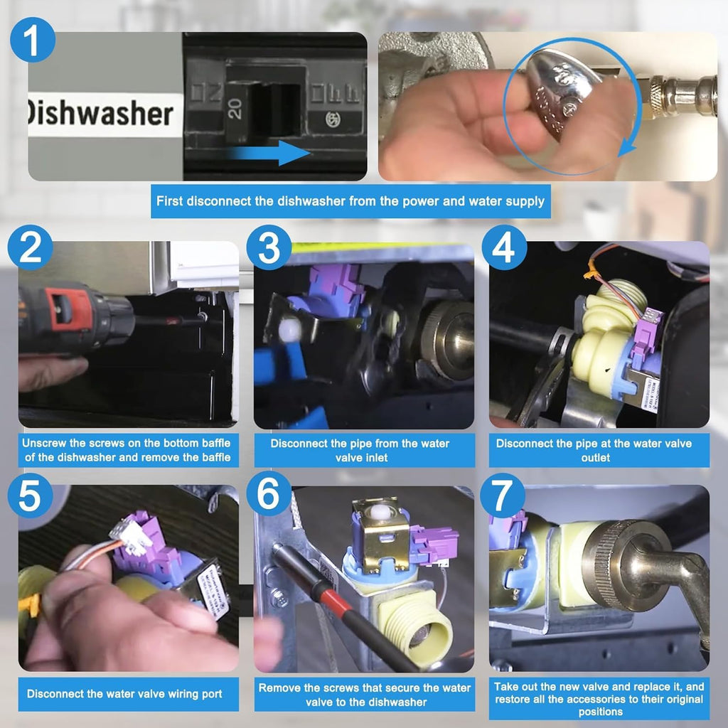 WD15X26078 Dishwasher Water Inlet Valve – for GE, 3/4in, 140°F