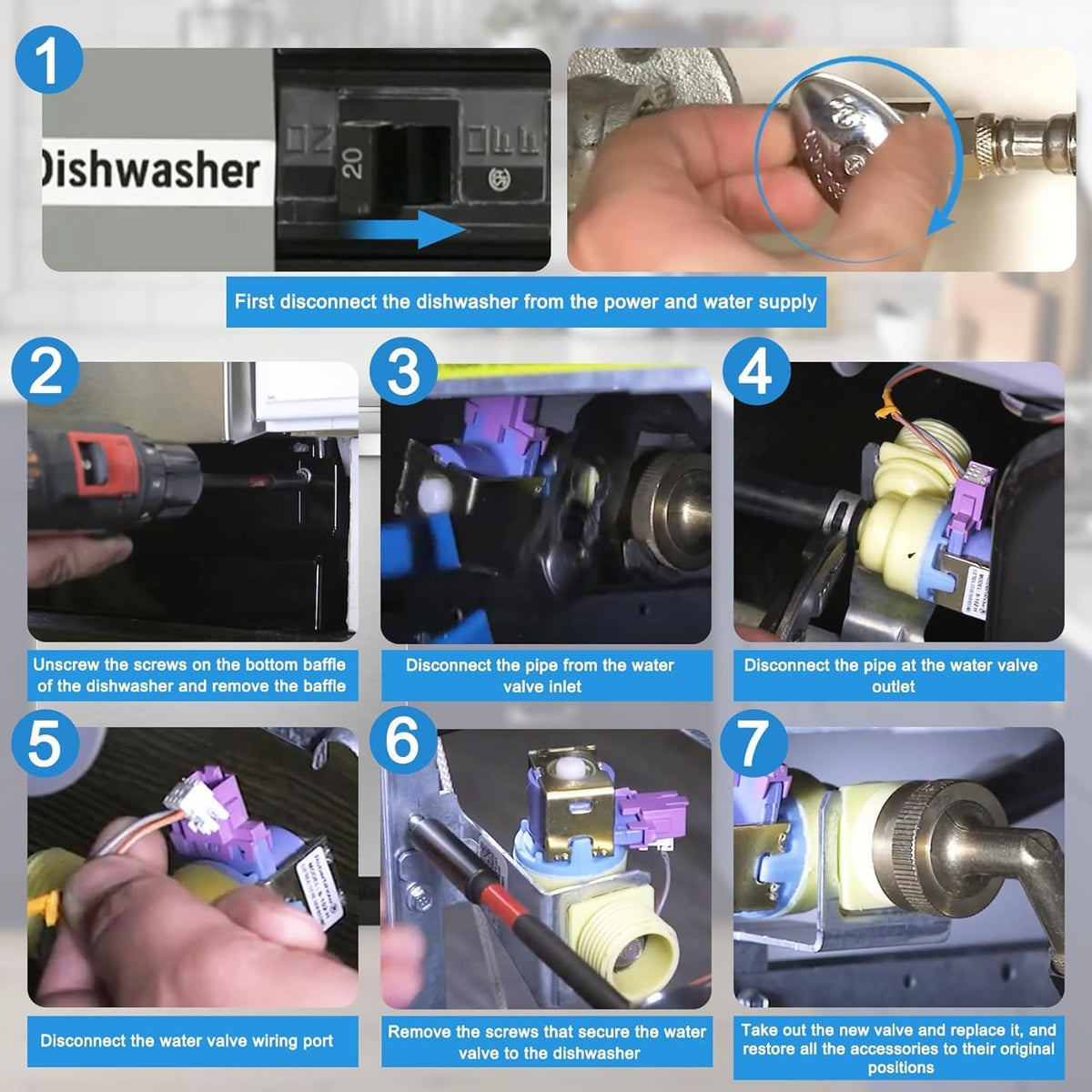 WD15X26078 Dishwasher Water Inlet Valve – for GE, 3/4in, 140°F