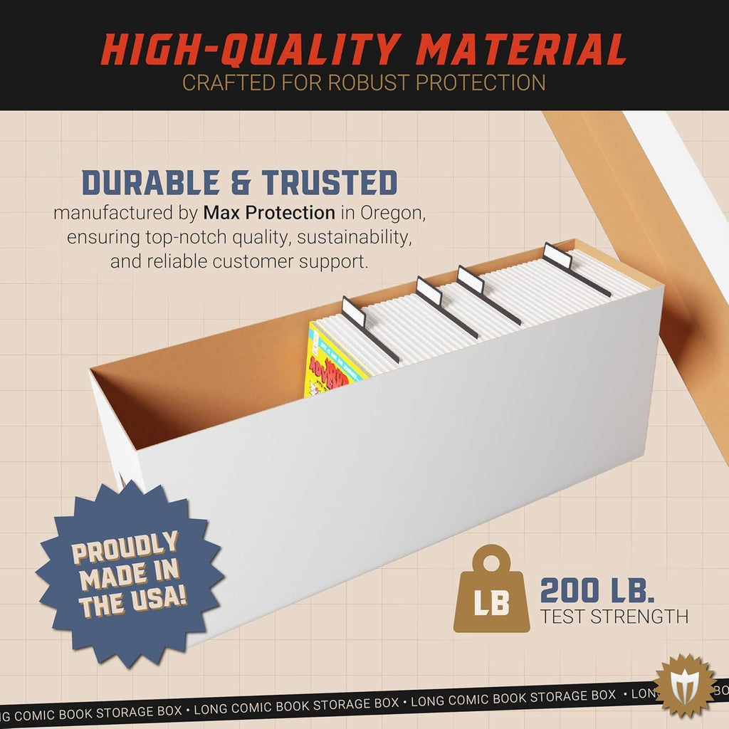 Comic Book Long Box - 2 Count Storage Boxes