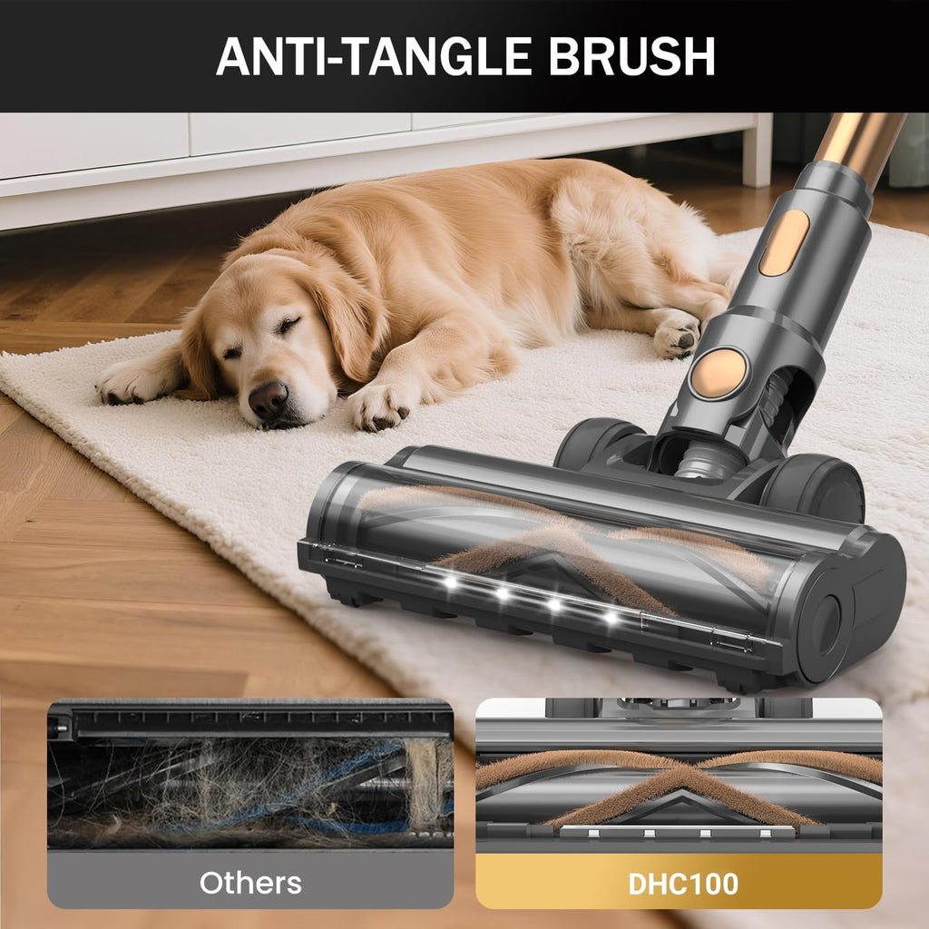 Cordless Vacuum Cleaner, 10-in-1 Lightweight Stick Vacuum with 45mins Runtime, Powerful Suction, LED Touch Screen