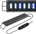 LED Aquarium Light, with Dimmer for 12-16 Inch Fish Tank, Brightness Adjustable, Full Spectrum, Day Mode and Night Mode