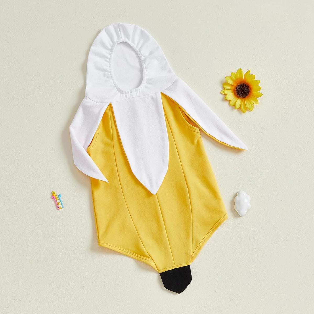 Newborn Baby Halloween Costumes Banana Costume Sleeveless Cartoon Hooded Romper Infant Toddler Halloween Costumes