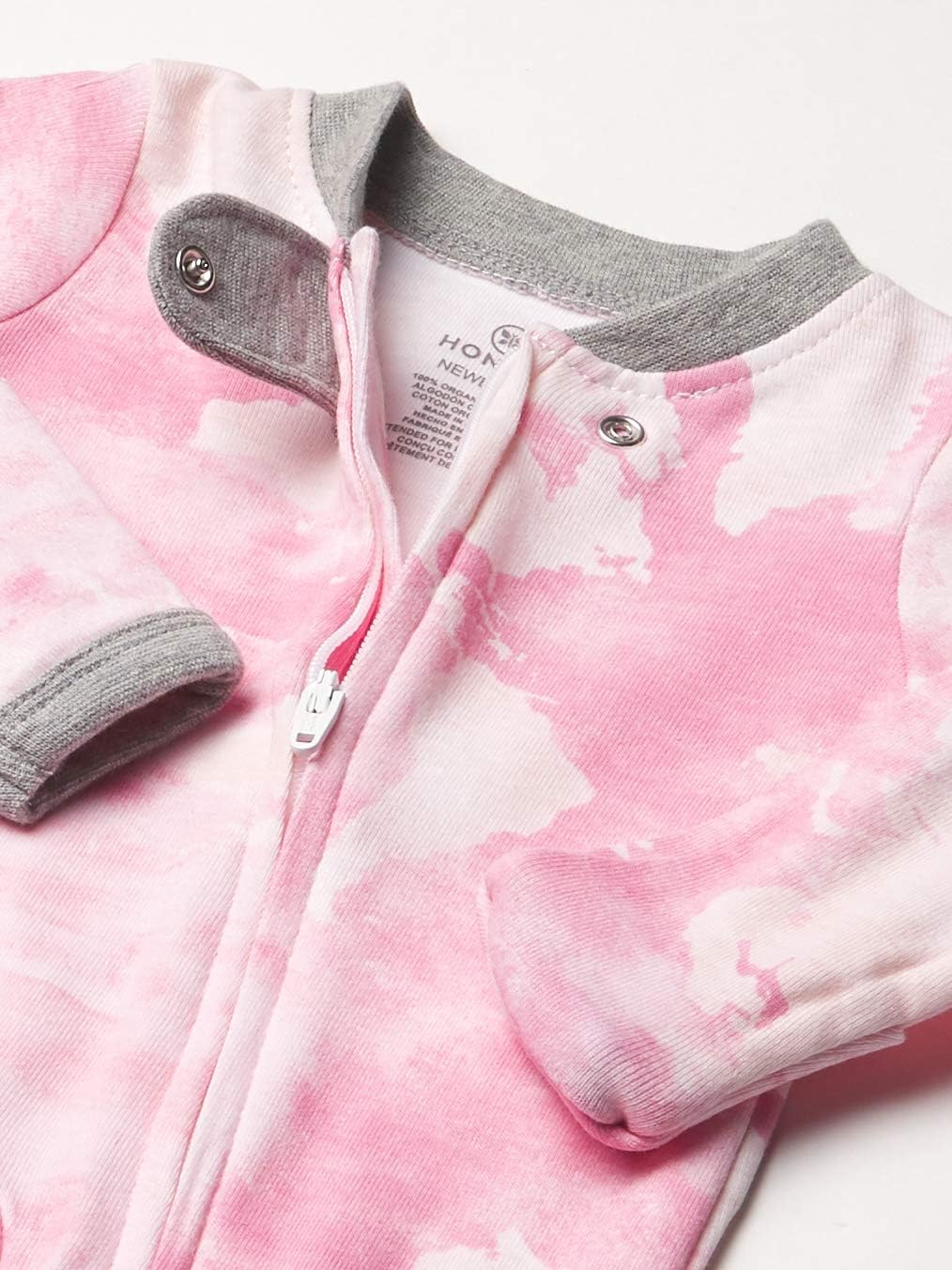 Sleep and Play Footed Pajamas One-Piece Sleeper Jumpsuit Zip-front PJs 100% Organic Cotton for Baby Girls