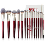 Makeup Brushes 15Pcs Professional Eyeshadow Brush Set Premium Synthetic Makeup Brushes for Liquid, Cream & Powder
