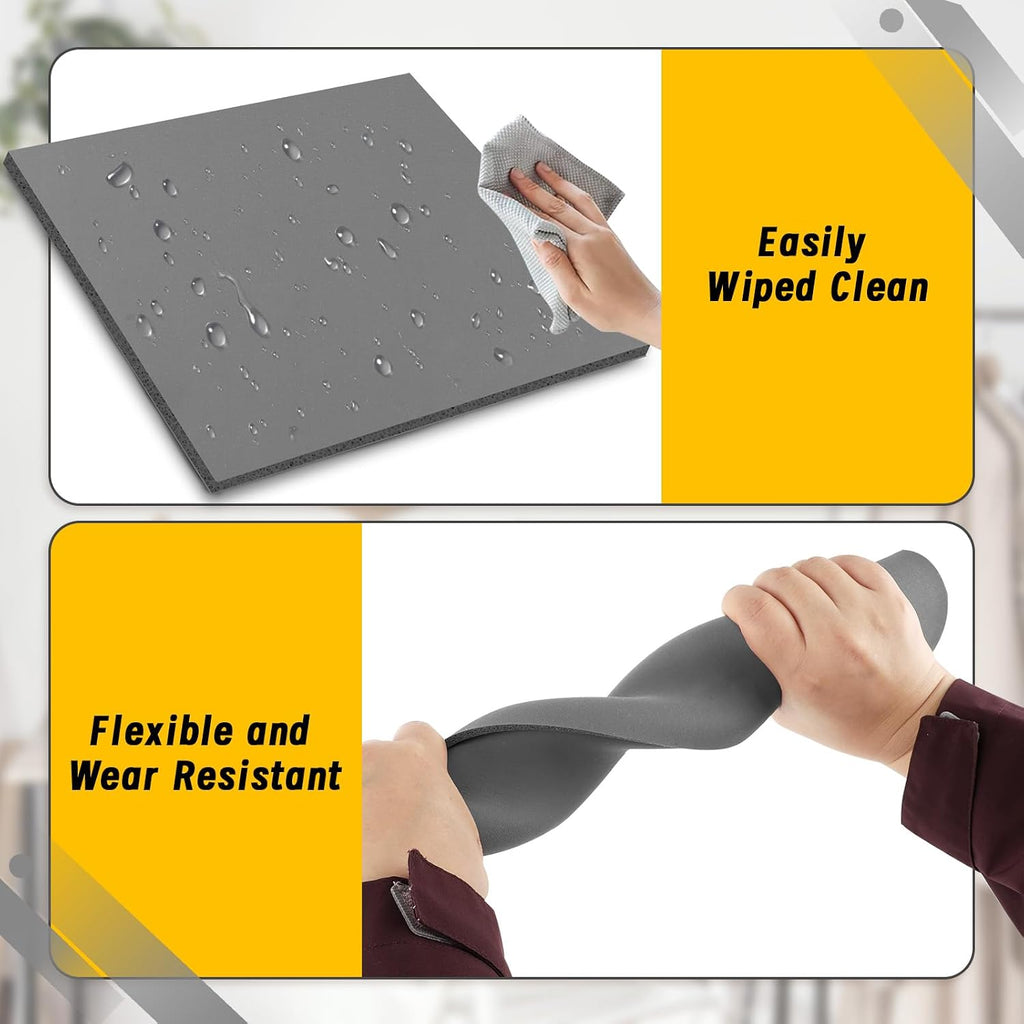 2 Pack Heat Press Mat 15x15IN, Silicone Heat Press Pad, Gray Washable Double-Sided Heat Mat for Heating Press for