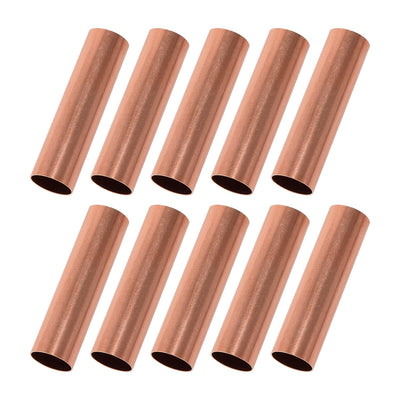 YTKavq 1/8"OD Copper Pipe, 0.02 inch（0.5mm）Wall Thickness 2.4" Length Polished Hollow Copper Round Tube Cut Lengths for DIY Crafts, Repair, Model Building, Electrical Projects(10 Pcs)
