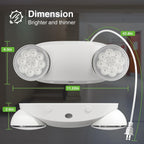 FREELICHT 4 Pack Led Emergency Lights with Round Head, 4FT Plug in Cord
