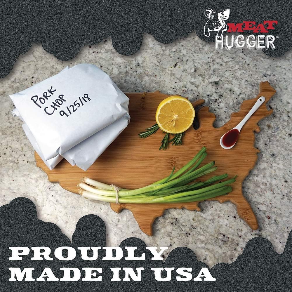 White Freezer Paper Roll - Poly Coated Moisture Resistant Freezer Paper for Meat Wrapping - Burn Resistant - 18 inch