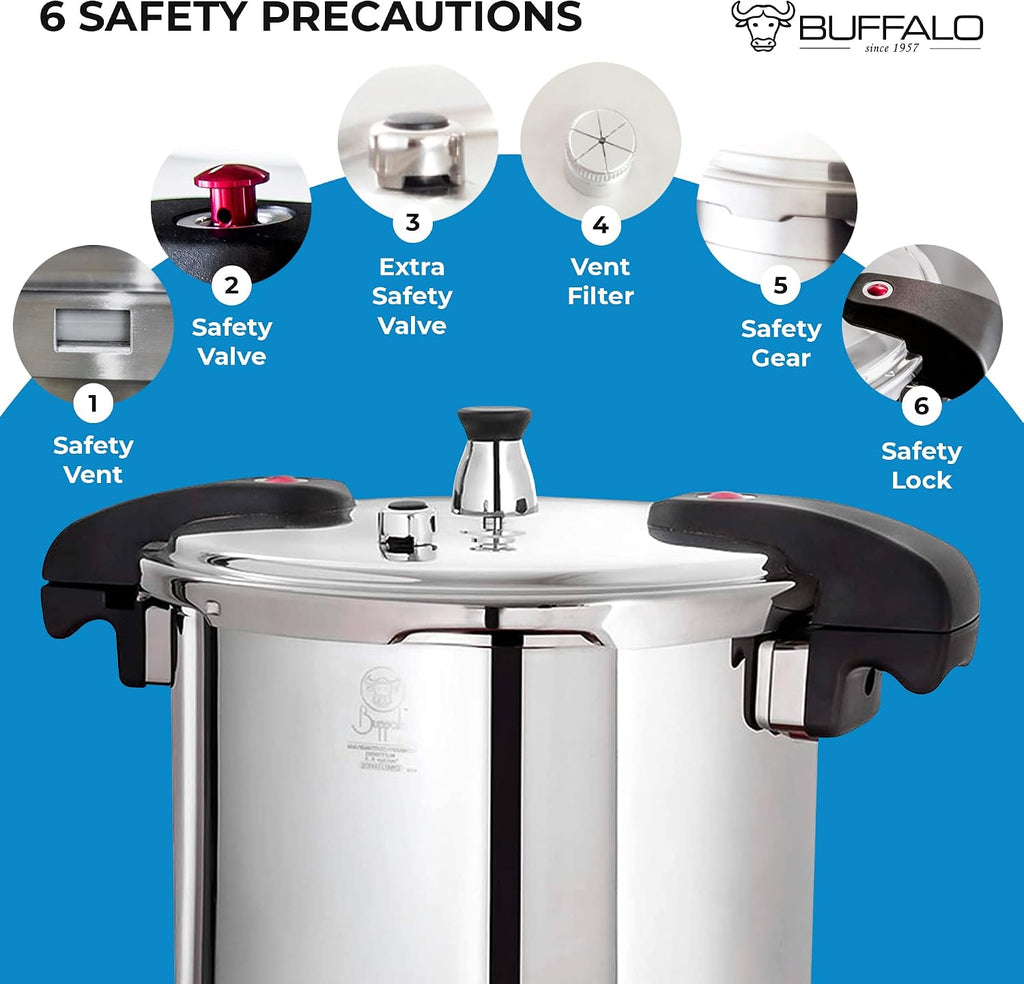 15 Qt Pressure Cooker Stainless Steel - Large Stove Top Canner | 15 Quart Pressure Canners for Canning - Easy to