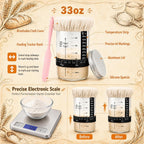 Complete Sourdough Starter Kit with Dutch Oven and Scale | 9" Round & 10" Oval Cotton Rope Proofing Baskets
