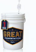 6.5 Gallon Fermenting Bucket with Lid and Handle - BPA-Free Food Grade Fermentation Bucket with Airlock - Reusable