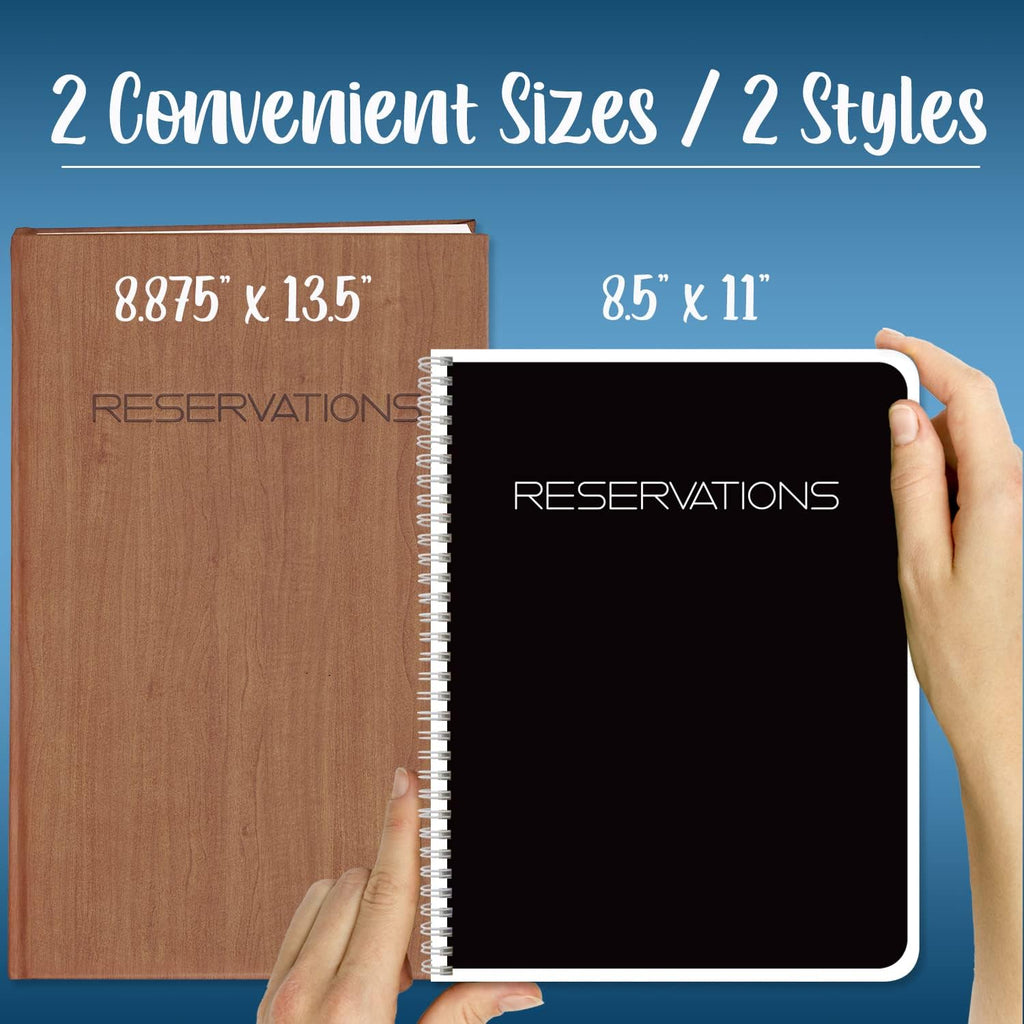 Restaurant Reservation Book, Wire-O, Black, 120 Pages