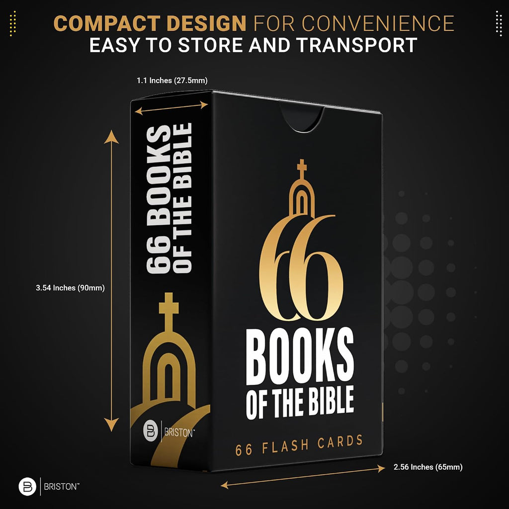 Books of the Bible Flash Cards – 66 Christian Cards for Sunday School | Back to School Bible learning cards for