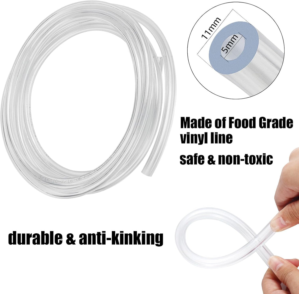 Draft Beer Line with Barb Connector, Beer tower Brewing Tubing Hose