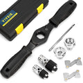 YIYEIE 8PC Ratcheting Tap Handle, 2-IN-1 Extendable Tap Wrench & Die Handle