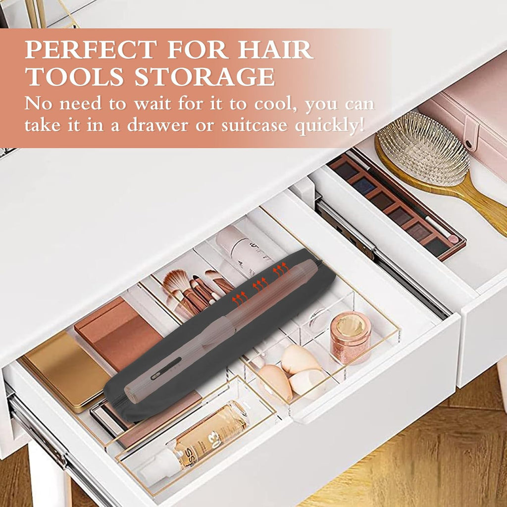 Professional Hot Hair Tools Organizer Bag Portable Travel Heat Resistant Storage Case Pouch for Curling Irons, Flat