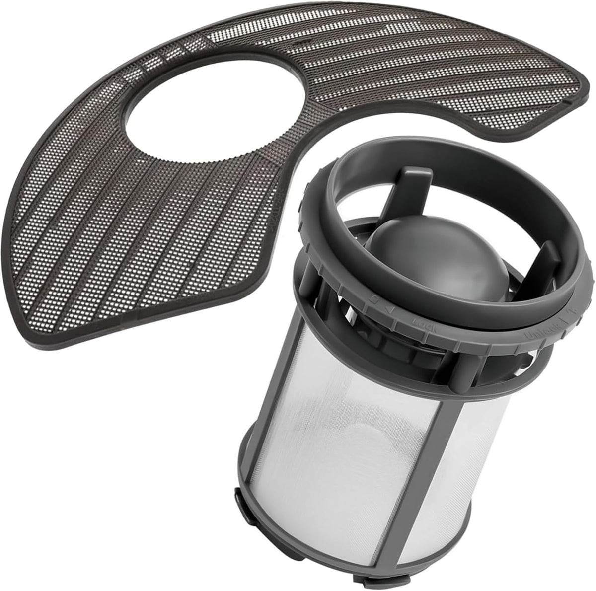 BigHead W10872845 Dishwasher Pump Filter Cup & WPW10463906 Screen Filter