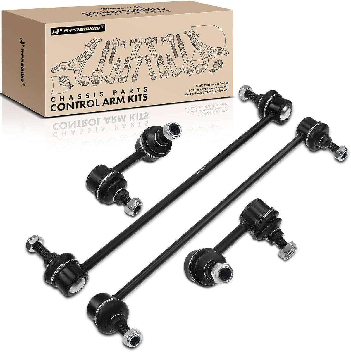 A-Premium Front & Rear Sway Bar Link Stabilizer Bar End Link Kit
