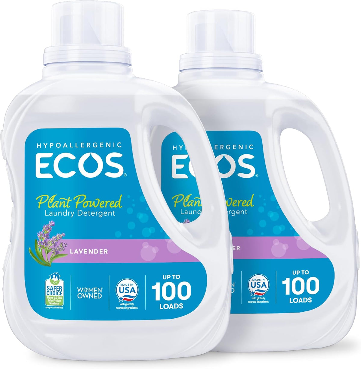Laundry Detergent Liquid, Lavender, 100 Fl Oz (Pack of 2)