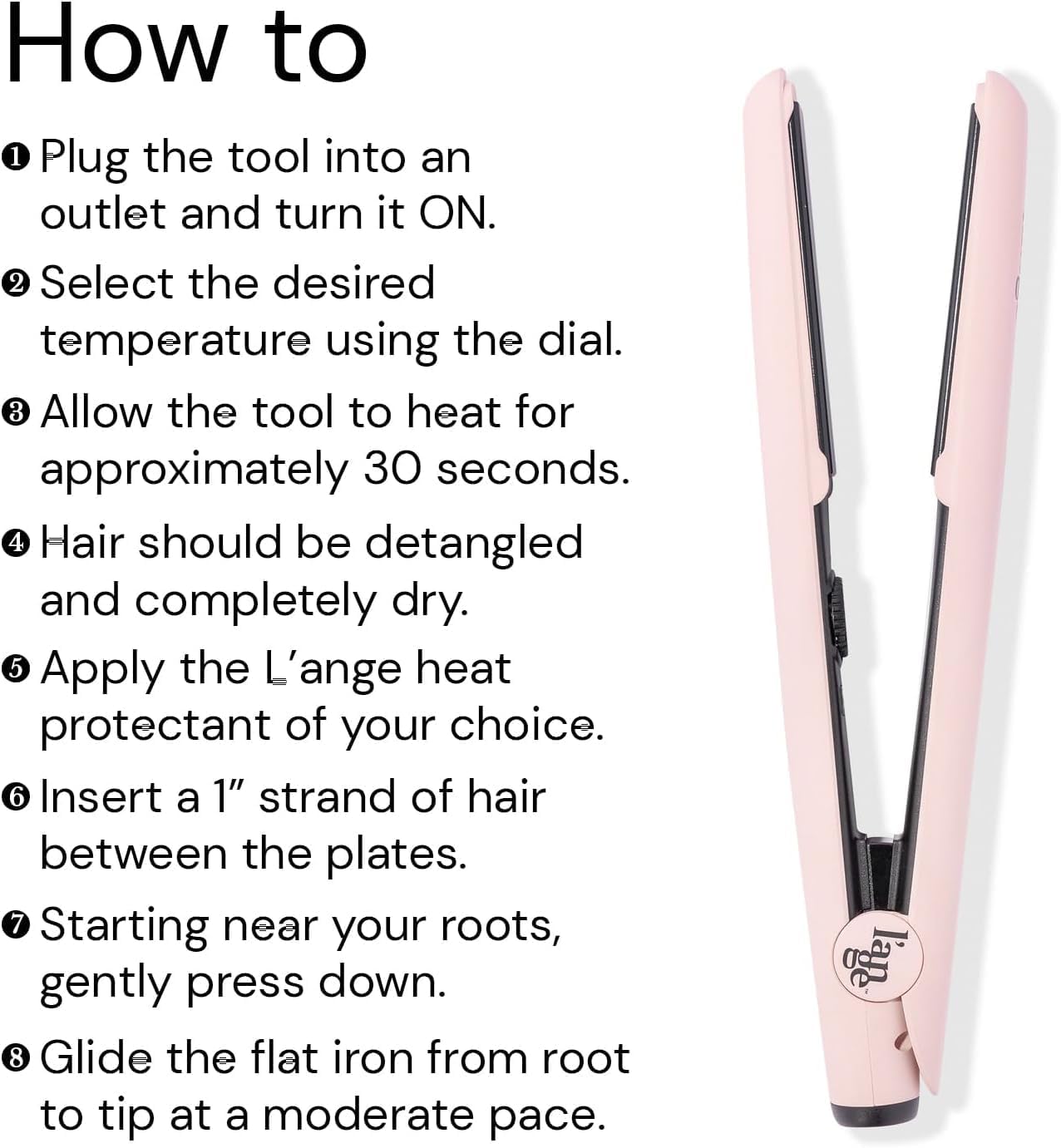 Le Ceramique 1-Pass Flat Iron Hair Straightener | Fast Heating Ceramic Flat Iron | Best Hot Tools Professional Hair
