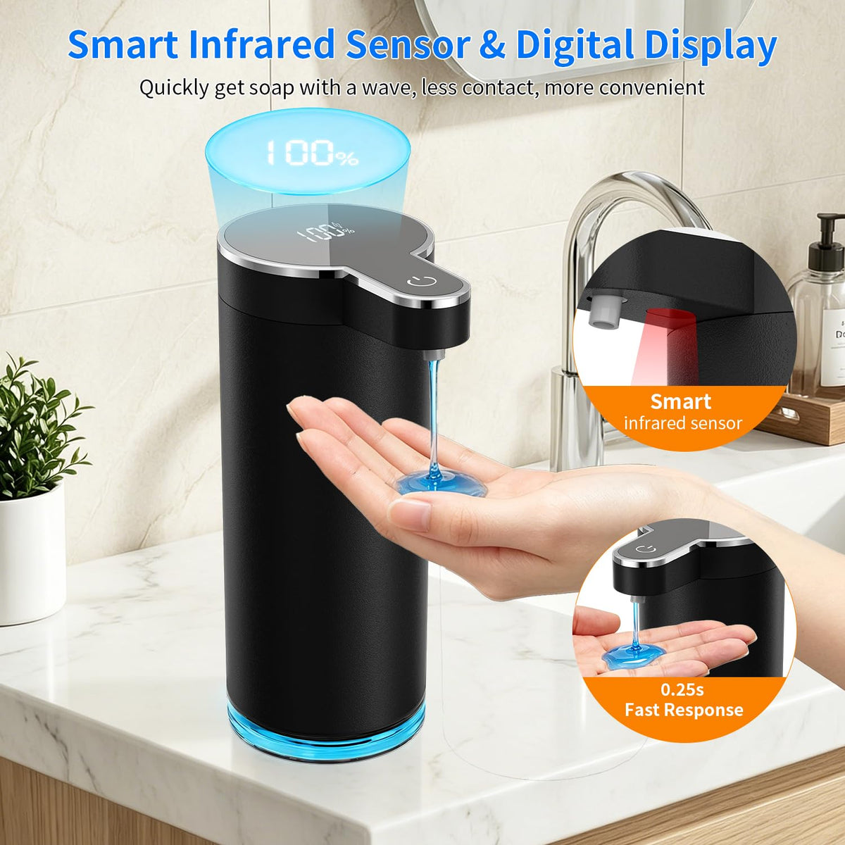Automatic Liquid Soap Dispenser (Black Liquid Soap)