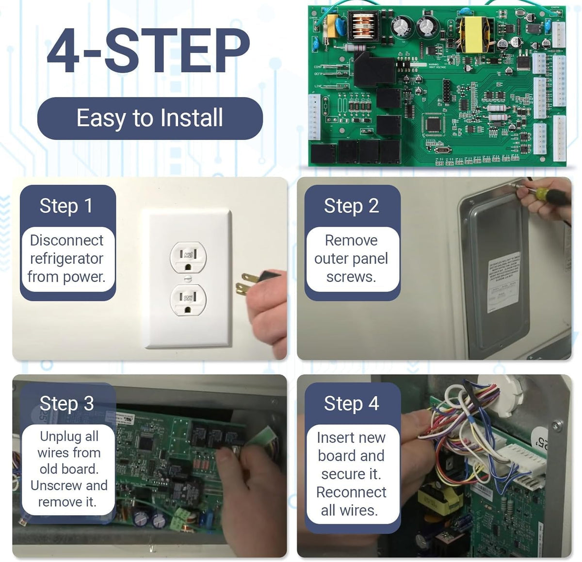WR55X10942C Refrigerator Control Board