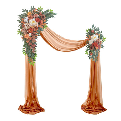 Wedding Arch Flowers (Set of 2) Wedding Decor and Artificial Flower Arrangements Decorations for Reception (Autumn