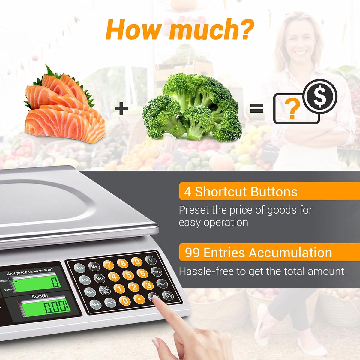 Price Computing Scale 66lb Digital Commercial Produce Scale