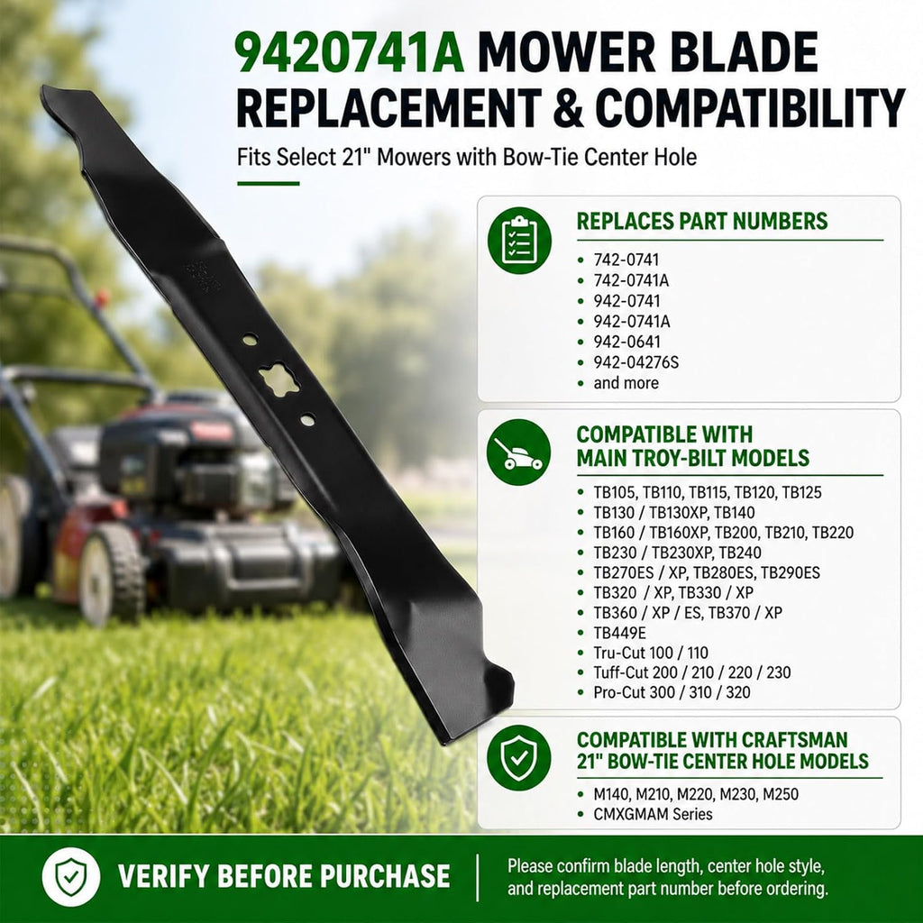 GDDGHS 942-0741A 21 inch Mower Blades Kit for Troy-Bilt, Craftsman