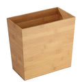 Rectangular Bamboo Waste Basket, The Formbu Collection – 10.5" x 5.75" x 10”, Natural Wood Finish | Natural Wood Finish