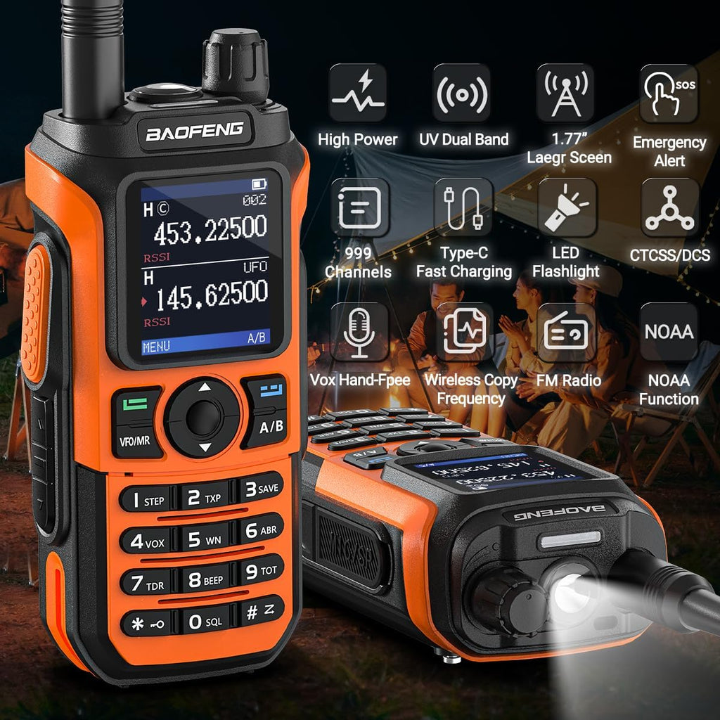 Radio Ham Radio Handheld Dual Band Long Range Two Way Radio for Adults UV-21R Rechargeable Walkie Talkies with