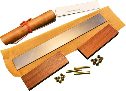 Knife Making Kit DIY Handmade Knife Kit Includes 1095 Knife Steel Blade, Pins, Handle Scales,Annealed High Carbon Steel