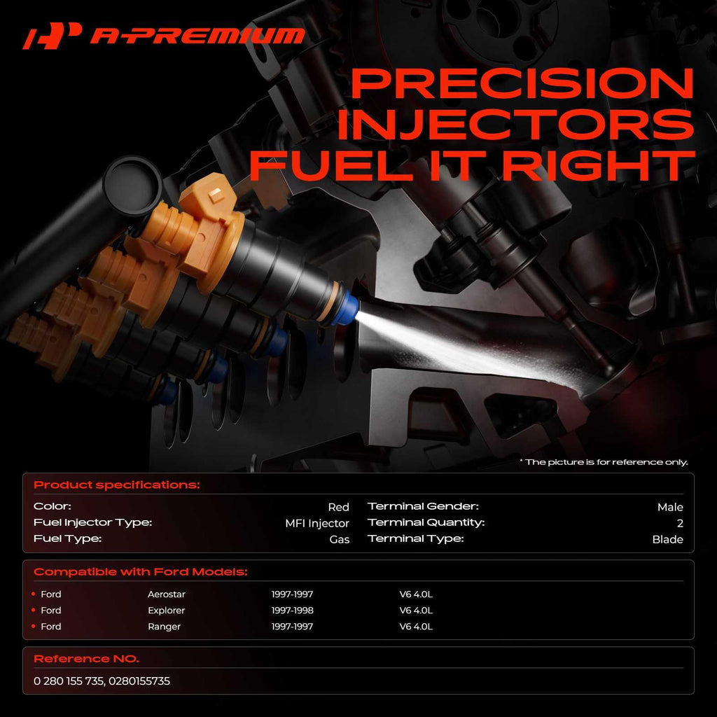 A-Premium Fuel Injectors Compatible with Ford