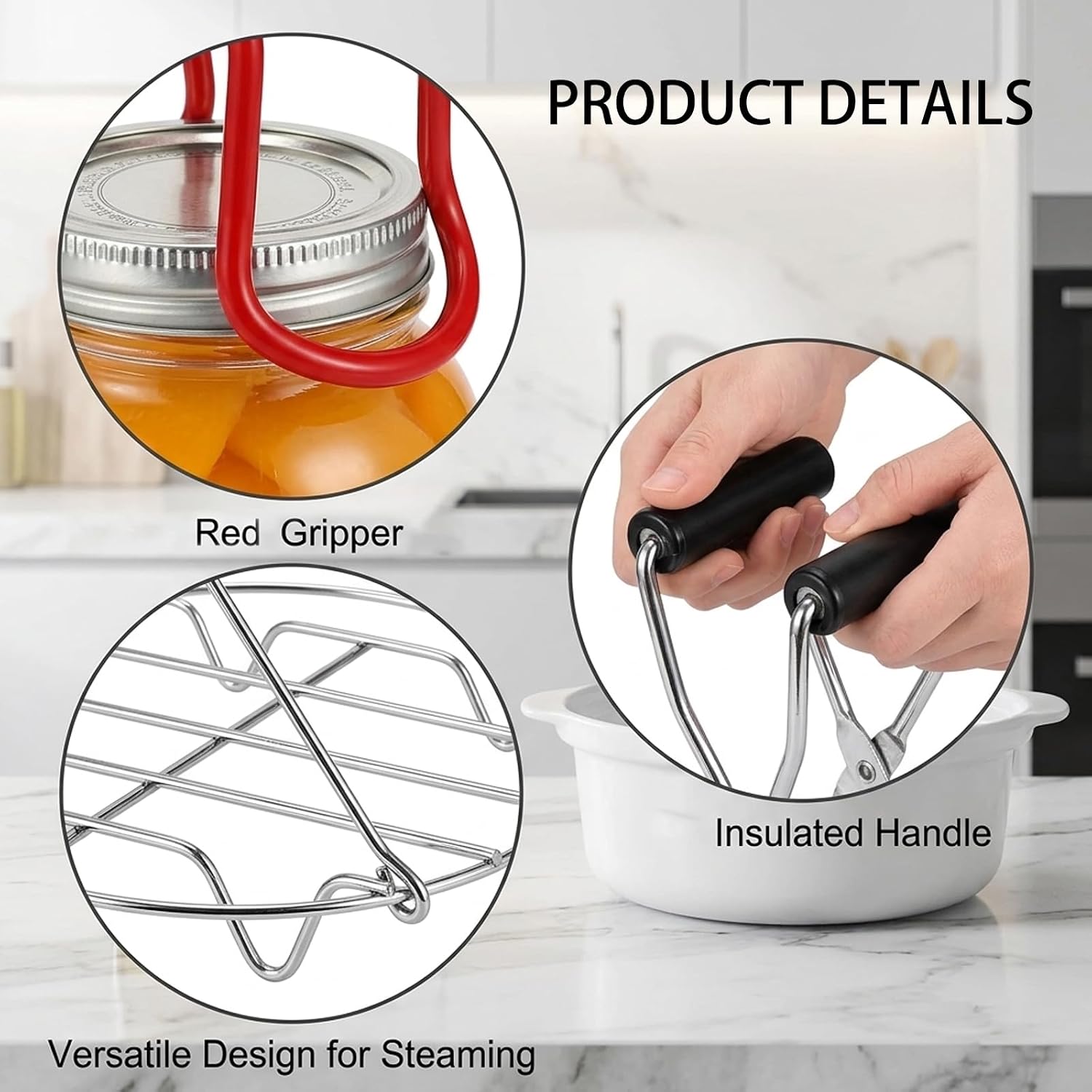 2‑Piece Canning Rack for Water Bath Canner, Instant Pot Trivet