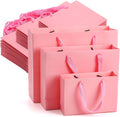 30 Pack Pink Gift Bags, Heavy Duty Kraft Paper Bag