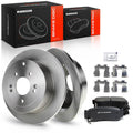 A-Premium 11.89 inch (302mm) Rear Solid Brake Rotors and Ceramic Pads Kit