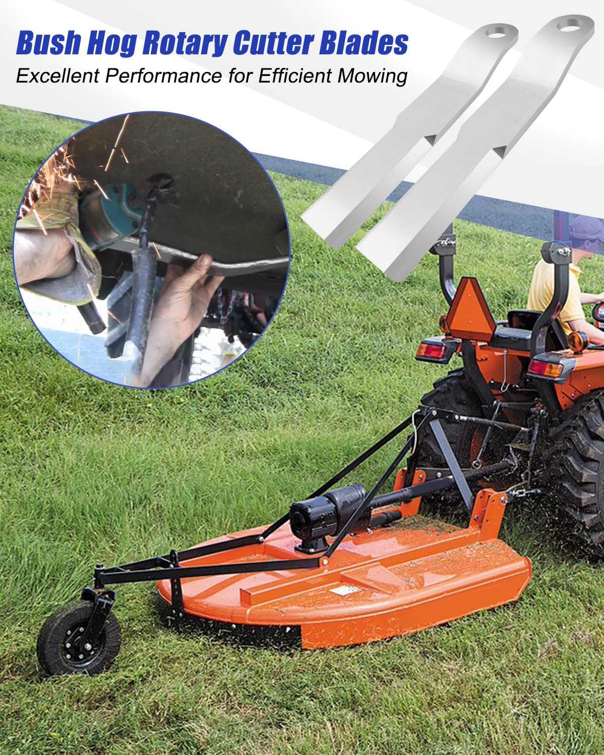 Rotary Cutter Blades Fit for Mower King Bush Hog, 10mm 2-3/8" x 14" x 3/8" | Compatible with John Deere Bobcat Case