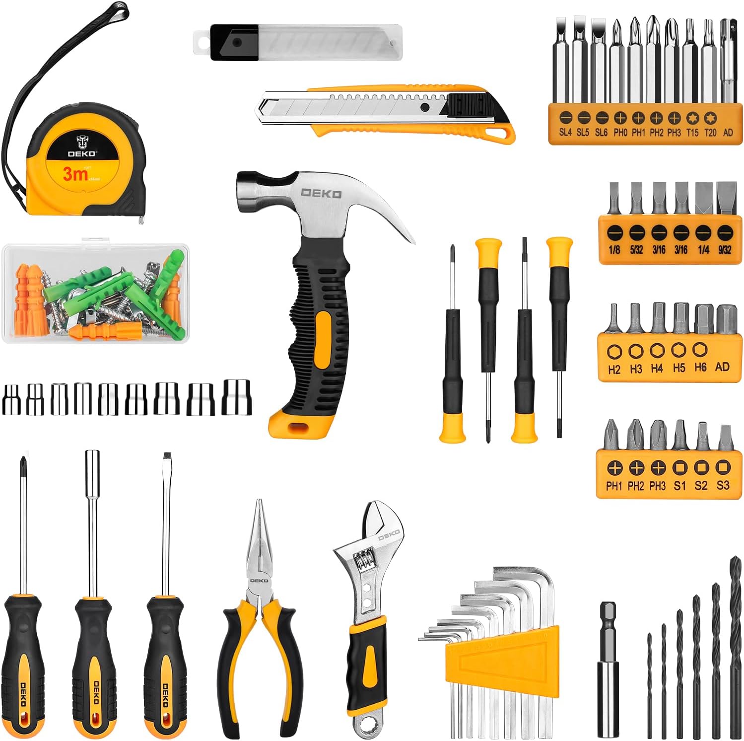 Tool Set：Tool Kit with 8V Cordless Drill,Tool Box with Drill,Hand Drill Set for Men & Women,Home Tool Kits for House