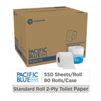 Blue Select 2-Ply Embossed Toilet Paper, 18280/01, 550 Sheet Per Roll, 80 Rolls Per Case