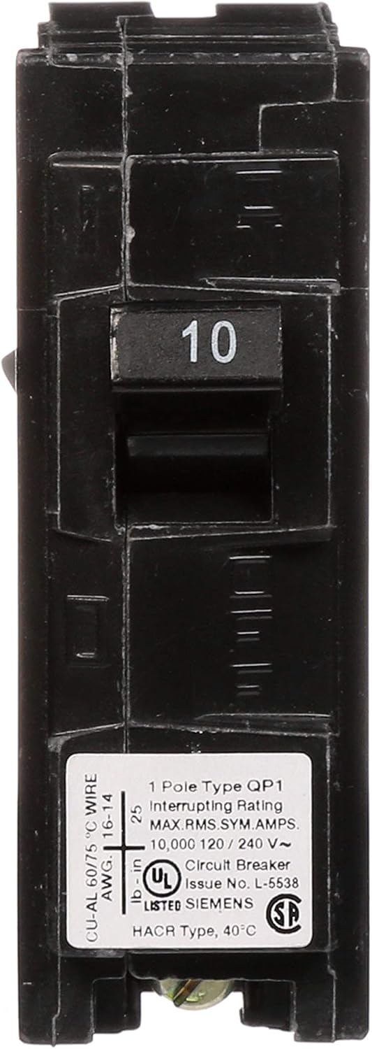 Q110 10-Amp Single Pole Type QP Circuit Breaker