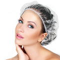 Disposable Shower Caps 100 Pcs - Multi-Purpose Thickening Elastic Bath Cap Plastic Waterproof Clear Shower Caps Bath