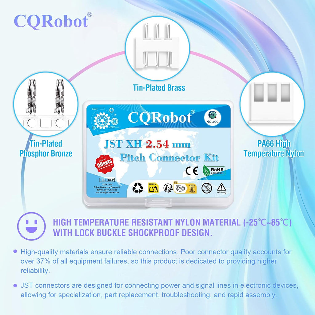 CQRobot JST XH 2.54mm Pitch 3-Pin Electronic Computer Connector Adapter
