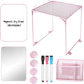 11 PCS Locker Accessories Kit Pink Locker Organizer Decorations Supplies Includes Folding Shelf, Magnetic Mirror &