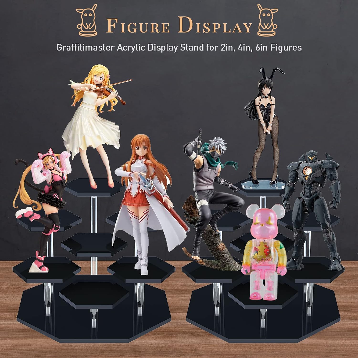 Acrylic Cupcake Stand with Patented 7-Tier Stable Design, Clear Perfume Organizer and Dessert Display Riser