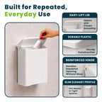 Sanitary Napkin Disposal Receptacle, Wall Mounted Trash Can, White